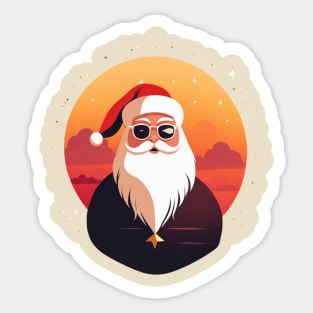 Sunset papa noel new year 2024 Sticker